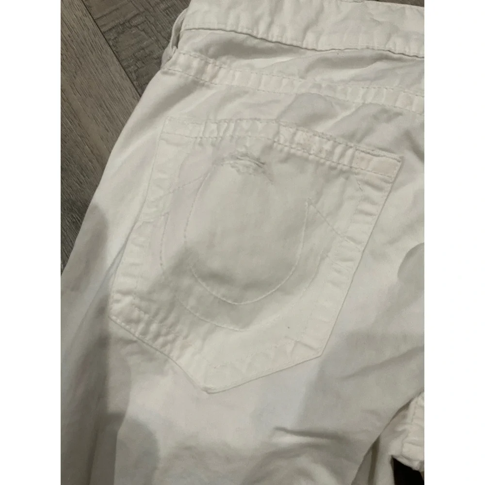 True Religion Paint Splatter Distressed Slim Jeans 32x33 pre production sample